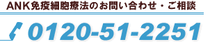 ANK免疫細胞療法のお問い合わせ・ご相談0120-51-2251