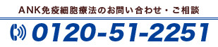 ANK免疫細胞療法のお問い合わせ・ご相談 0120-51-2251